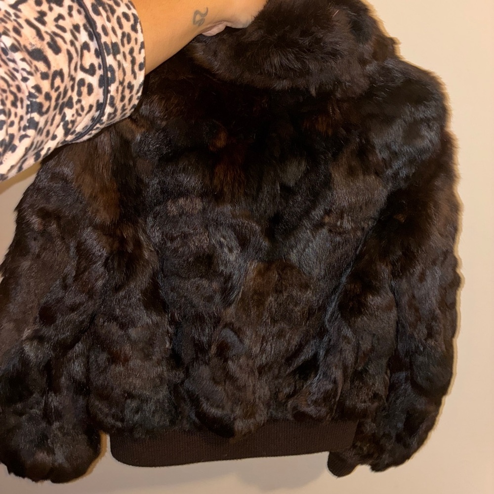 100% Genuine Rabbit Fur Jacket - Picture 2 of 3